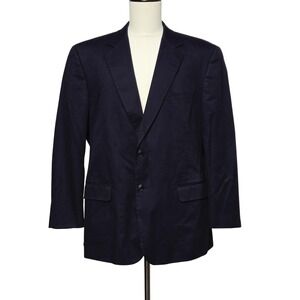 Haspel Blazer Mens 48R Navy Blue Nicholas Suit Cotton Two Button‎ Jacket